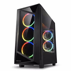 Sharkoon REV200, Midi Tower, PC, Noir, ATX, micro ATX, Mini-ITX, Jouer, Ventilateur