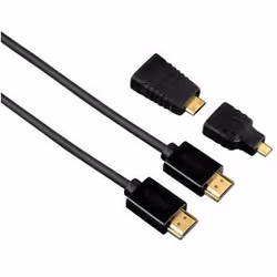 Hama 1.5m HDMI m/m, 1,5 m, HDMI Type A (Standard), HDMI Type A (Standard), 4096 x 2160 pixels, Compatibilité 3D, Noir