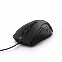Hama MC-200, Droitier, Optique, USB Type-A, 1000 DPI, Noir