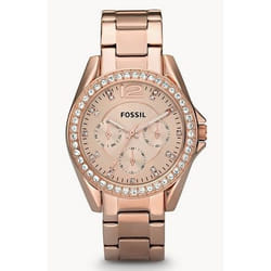 Fossil Riley Montre bracelet Mâle Quartz Or rose
