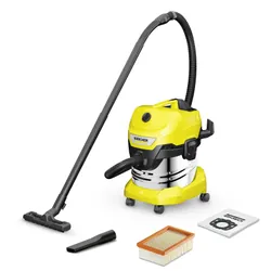 Aspirateur sans fil Kärcher WD 4 S V-20/5/22 - 20L 1000W Inox Jaune