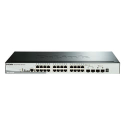 D-Link DGS-1510-28P commutateur réseau Géré L3 Gigabit Ethernet (10/100/1000) Connexion Ethernet, supportant l'alimentation via ce port (PoE) Noir (DGS-1510-28P)