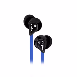 Veho Z1, Avec fil, 10 - 25000 Hz, Musique, Écouteurs, Noir, Bleu