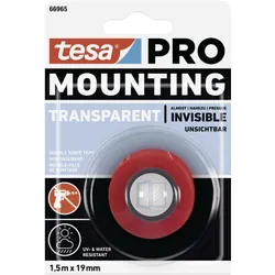 Tesa - Mounting pro Transparent 66965-00000-00 Ruban de montage transparent (l x l) 1.5 m x 19 mm 1 pc(s) W692992