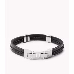 Fossil JF03686040 bracelet Mâle Cuir, Métal