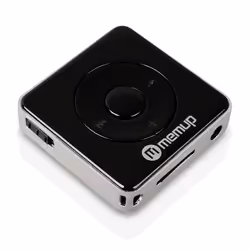 Memup Square, Lecteur MP3, USB 2.0, 11,5 g, Noir, Argent, Casque audio