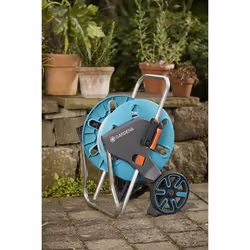 Gardena AquaRoll M Chariot sur roues Manuel Noir, Bleu, Orange