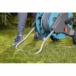 Gardena AquaRoll M Chariot sur roues Manuel Noir, Bleu, Orange