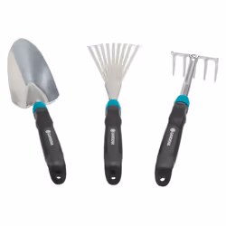 Gardena 8964-30, 3 pièce(s), Noir, Argent, Acier inoxydable