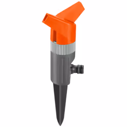 Gardena Arroseur rotatif Foxtrot Classic, Système d'aspersion d'eau rotatif, 130 m², Noir, Gris, Orange