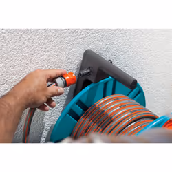 Gardena 2650-20 enrouleur de tuyau d'arrosoir de jardin Enrouleur mural Manuel Noir, Turquoise - Vue supplémentaire 3