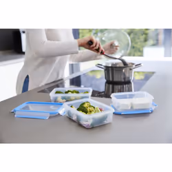 Tefal MasterSeal N10307 Rectangulaire Boîte 0,8 L Bleu, Transparent 5 pièce(s) - Vue supplémentaire 4