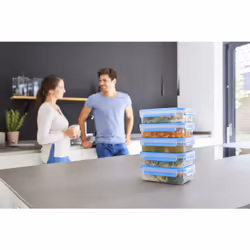 Tefal MasterSeal N10307 Rectangulaire Boîte 0,8 L Bleu, Transparent 5 pièce(s) - Vue supplémentaire 6
