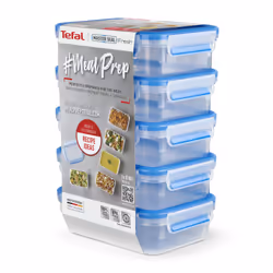 Tefal MasterSeal N10307 Rectangulaire Boîte 0,8 L Bleu, Transparent 5 pièce(s) - Vue supplémentaire 9