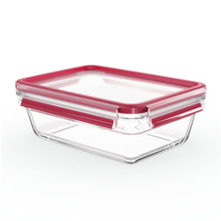 Tefal MasterSeal N1041010 boîte hermétique alimentaire Rectangulaire 1,3 L Rouge, Transparent