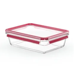 Tefal MasterSeal N1041110 boîte hermétique alimentaire Rectangulaire 2 L Transparent, Rouge
