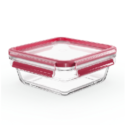 Tefal MasterSeal N1041410 boîte hermétique alimentaire Carré 0,8 L Transparent, Rouge 1 pièce(s)