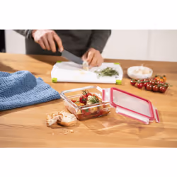 Tefal MasterSeal N1041410 boîte hermétique alimentaire Carré 0,8 L Transparent, Rouge