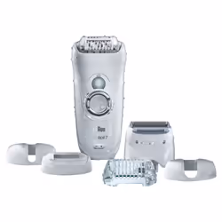 Braun Épilateur Silk-épil 7-561 Wet & Dry avec 6 accessoires incluant une tête de rasage et un embout tondeuse - Vue supplémentaire 5