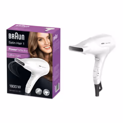 Braun Satin Hair 1 PowerPerfection HD180 sèche-cheveux 1800 W Blanc