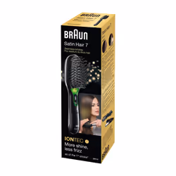 Braun Satin Hair 7 Adulte Brosse à cheveux rectangulaire Noir
