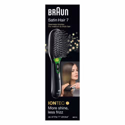 Braun Satin Hair 7 Adulte Brosse à cheveux rectangulaire Noir