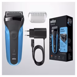 Braun Series 3 310s Rasoir à grille Tondeuse Noir, Bleu - Vue supplémentaire 4
