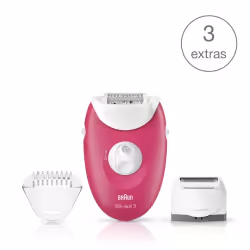 Épilateur pour Femme Braun Silk-épil 3 3-410 avec 3 accessoires