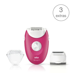 Épilateur pour Femme Braun Silk-épil 3 3-410 avec 3 accessoires