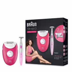 L’épilateur électrique Braun Silk-épil 3 retire en douceur les poils à la racine pour des résultats qui durent longtemps. Il ...