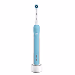 Braun PRO 500 CrossAction, Adulte, Brosse à dents rotative oscillante, Soin quotidien, 20000 mouvements par minute, Bleu, Bla ...