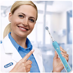 Braun PRO 500 CrossAction Adulte Brosse à dents rotative oscillante Bleu, Blanc
