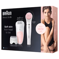 Braun Silk-épil 5 Wet&Dry 81683688 épilateur 28 pince(s) Blanc, Rose - Vue supplémentaire 5