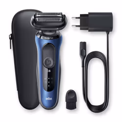 Braun Series 6 60-B1000s Rasoir à grille Bleu - Vue supplémentaire 6