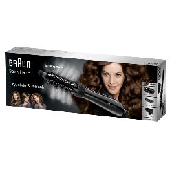Braun Satin Hair 5 AS 530 Brosse soufflante à air chaud Noir, Argent, Violet 1000 W 2 m