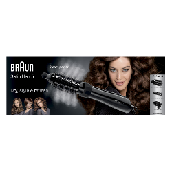 Braun Satin Hair 5 AS 530 Brosse soufflante à air chaud Noir, Argent, Violet 1000 W 2 m