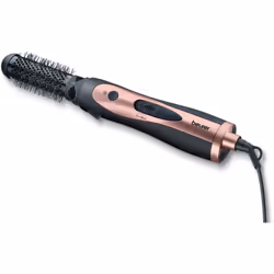 Brosse a air chaud- Puissance: 1000 W - Fonction ionique - Niveaux de température: 2 niveaux de chaleur et 2 puissances de ventilation - Tension en volts: 220 240- Fonction chauffage et ventilation- Niveau d’air froid variable- Système Easy Lock- Finition soft touch- Pivotant à 360 °- Dimensions du produit: 22