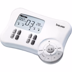 L'appareil TENS/EMS digital dispose de trois fonctions : stimulation électrique des voies nerveuses (TENS), stimulation des t ...