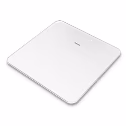 Pèse-personne en verre GS 225 - Affichage invisible: n'apparaît que pendant la mesure - Taille des chiffres : 27 mm - Sélecteur kg/lb/st - Capacité de charge 180 kg - Graduation 100 g - Affichage en cas de surcharge - Démarrage et arrêt automatiques - Dimensions: 30 x 30 x 2.4 cm