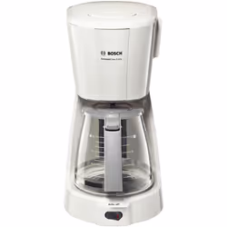 Bosch TKA3A031, Machine à café filtre, 1,25 L, Café moulu, 1100 W, Gris, Blanc