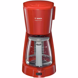Bosch TKA3A034, Machine à café filtre, 1,25 L, Café moulu, 1100 W, Gris, Rouge