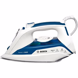 Bosch TDA5028010, Fer à repasser à sec ou à vapeur, Semelle Palladium, 40 g/min, Bleu, Blanc, 180 g/min, 0,3 L