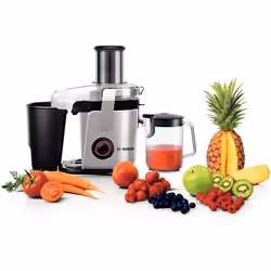Bosch MES4000 presse-agrumes Centrifugeuse 1000 W Noir, Gris, Acier inoxydable - Vue supplémentaire 2
