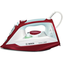 Bosch TDA3024010 fer à repasser Fer à vapeur Semelle en céranium glissée 2400 W Rouge, Blanc