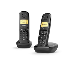 Gigaset A170 Duo Téléphone analog/dect Identification de l'appelant Noir