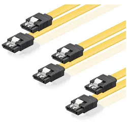 deleyCON 3x 0.5m SATA III m/m câble SATA 0,5 m SATA 7-pin Jaune