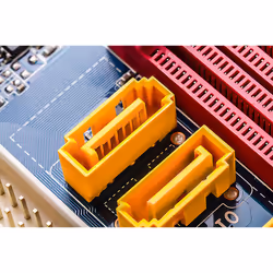 deleyCON SATA 3 6Gbit/s + 4pin 2x SATA câble SATA SATA 7-pin Noir, Jaune - Vue supplémentaire 5