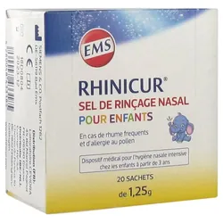 Rhinicur Sel de Rinçage Nasal pour Enfants 20 sachets