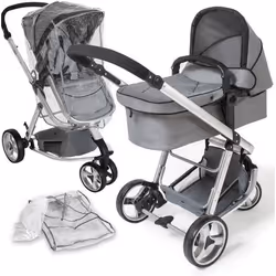 TecTake 400829 Poussette pour bébé Poussette classique 1 siège(s) Gris