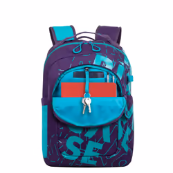 Rivacase Heide sacoche d'ordinateurs portables 15.6" Sac à dos Bleu, Violet - Vue supplémentaire 15
